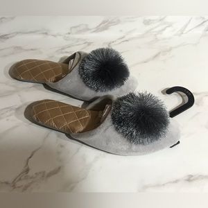 INC Cory Pom Slippers